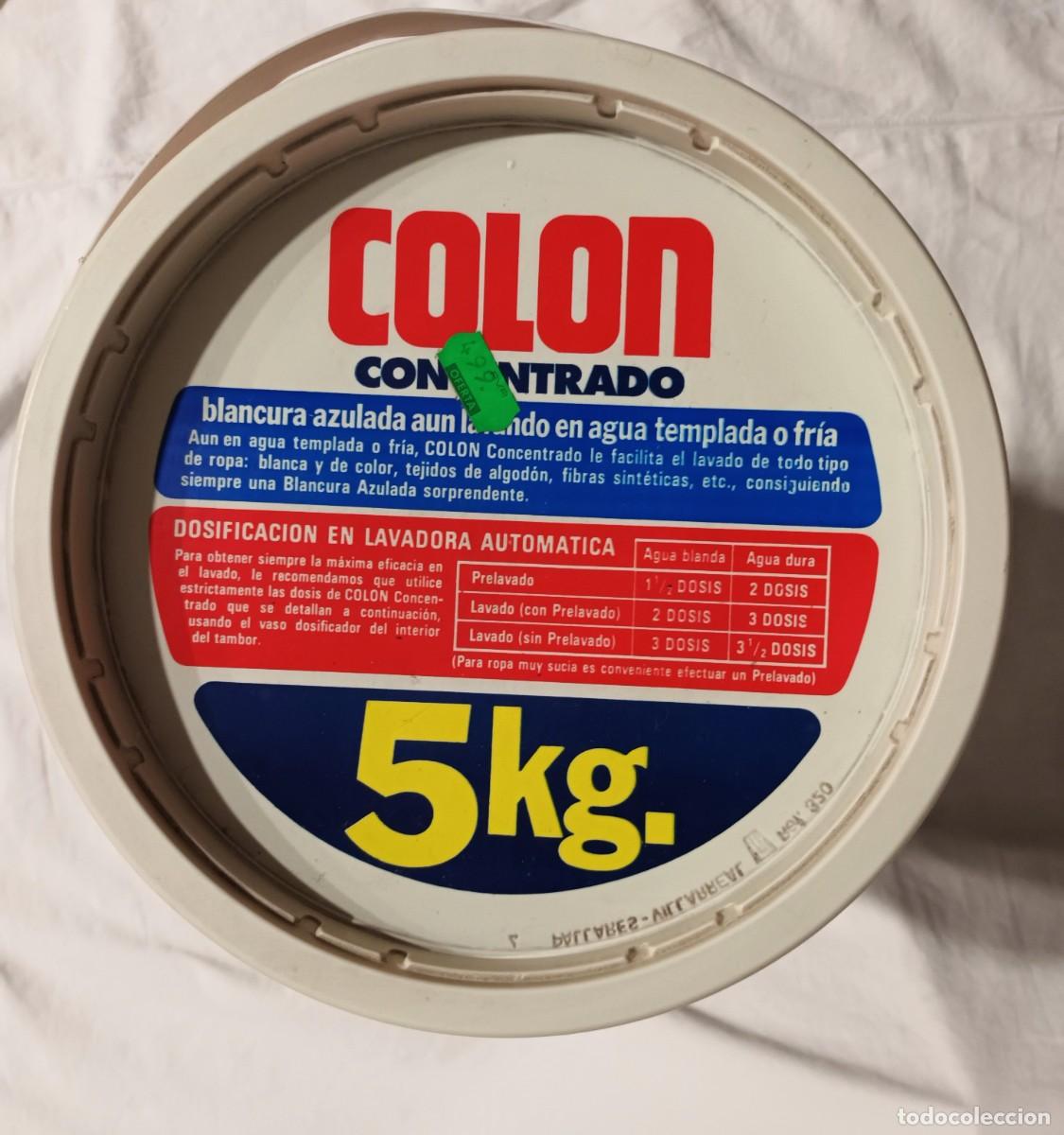 Vintage: TAMBOR DETERGENTE COL&Oacute;N 5 KG.CON TAPA Y ASA -VAC&Iacute;O- - Foto 5