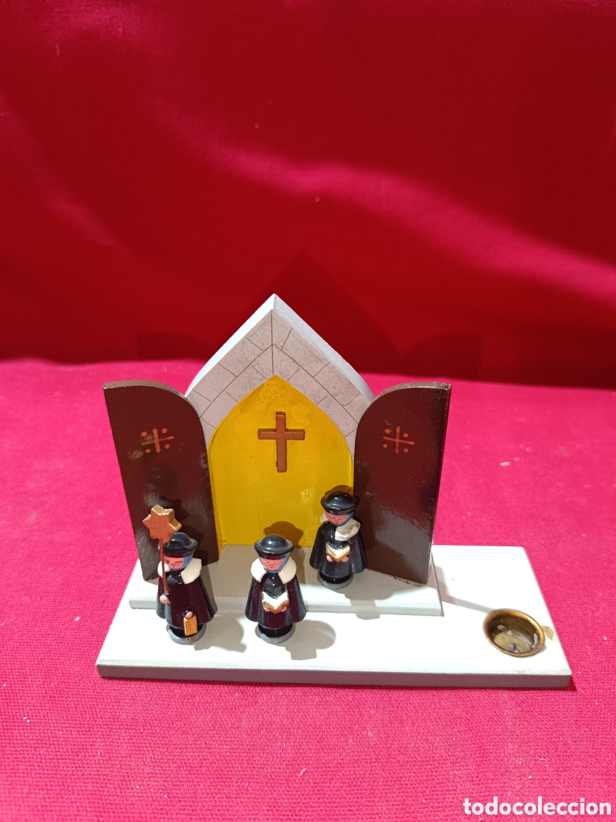 Vintage: Curioso Art&iacute;culo decoraci&oacute;n navide&ntilde;a alem&aacute;n coro de iglesia es un quemador