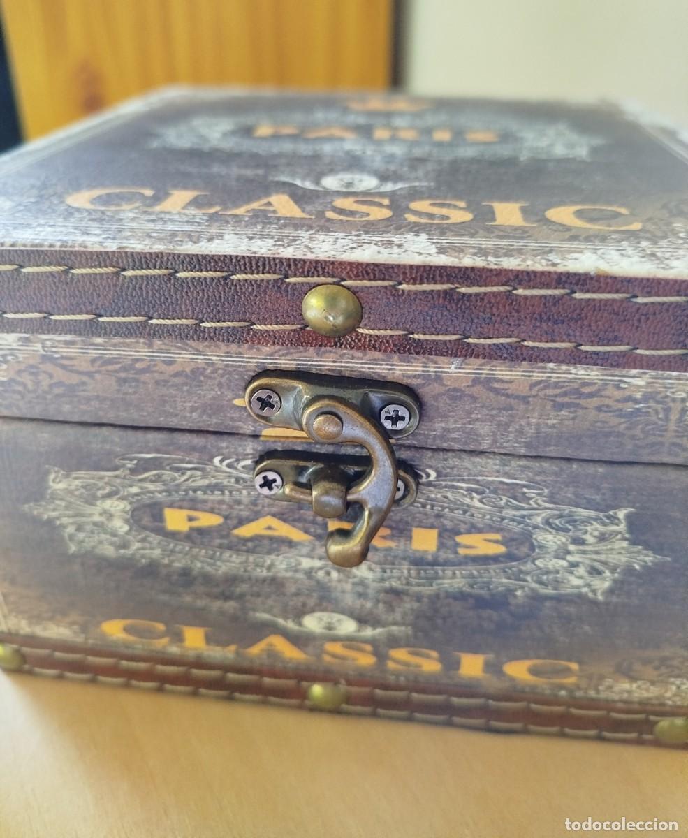 Vintage: Caja de madera &rdquo;Paris&rdquo; envejecida - Foto 3
