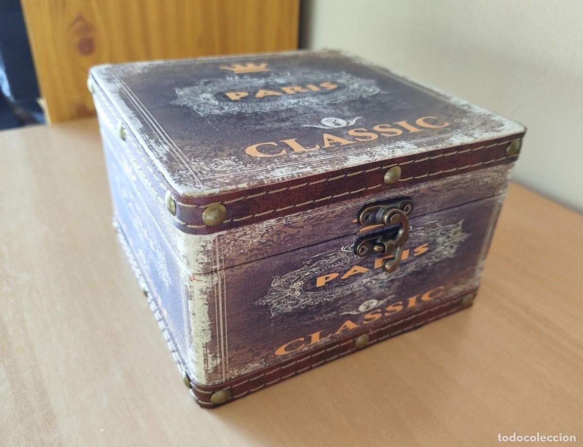 Vintage: Caja de madera &rdquo;Paris&rdquo; envejecida - Foto 4