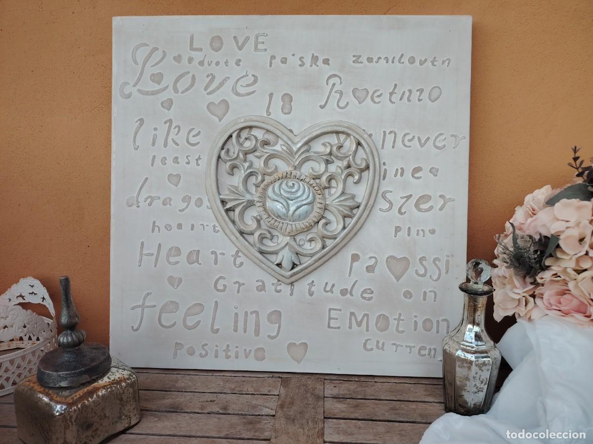 Vintage: Lienzo &rdquo; Coraz&oacute;n&rdquo; decorativo - Foto 1