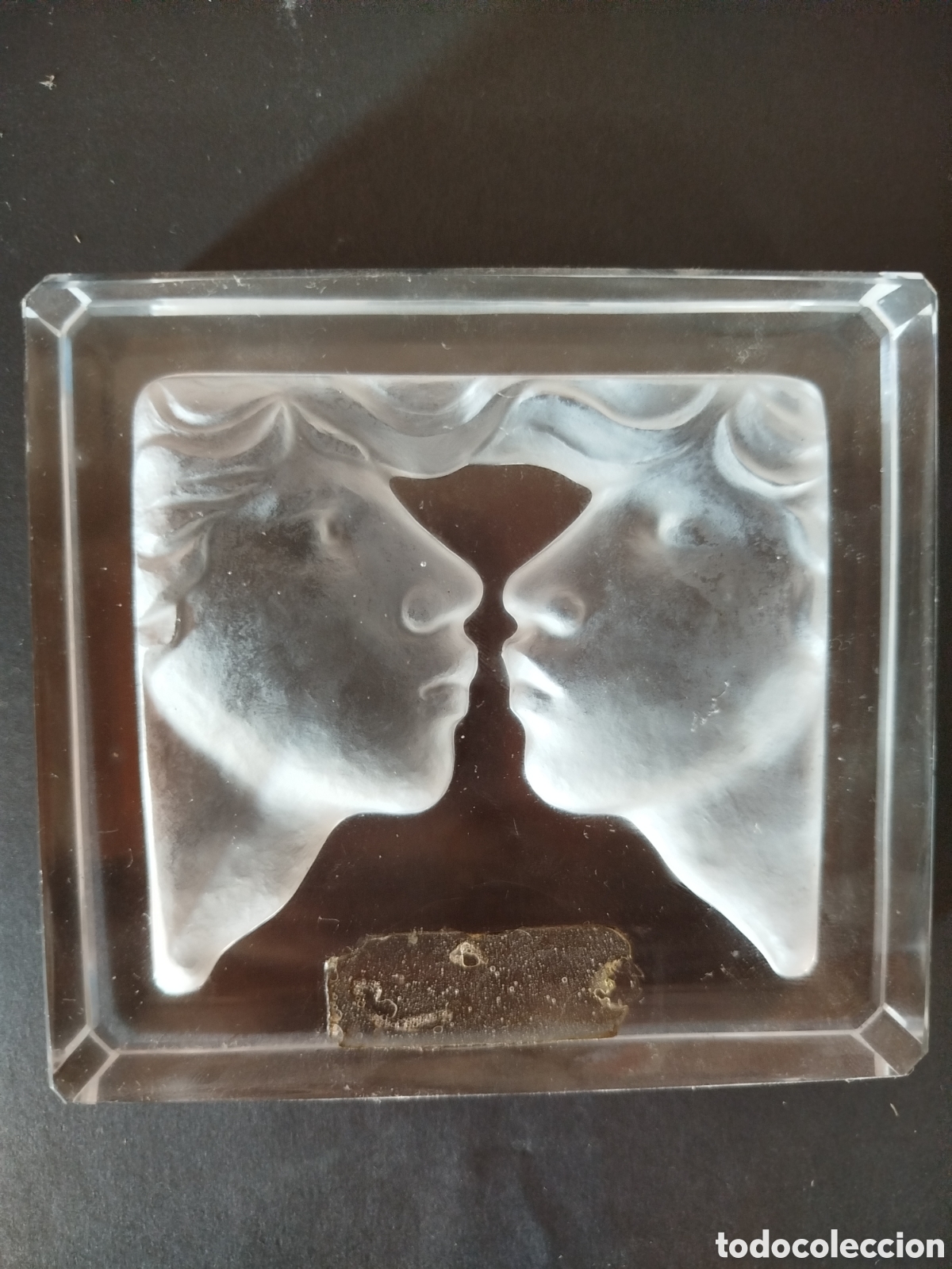 Vintage: Objeto de cristal - el beso - Foto 1