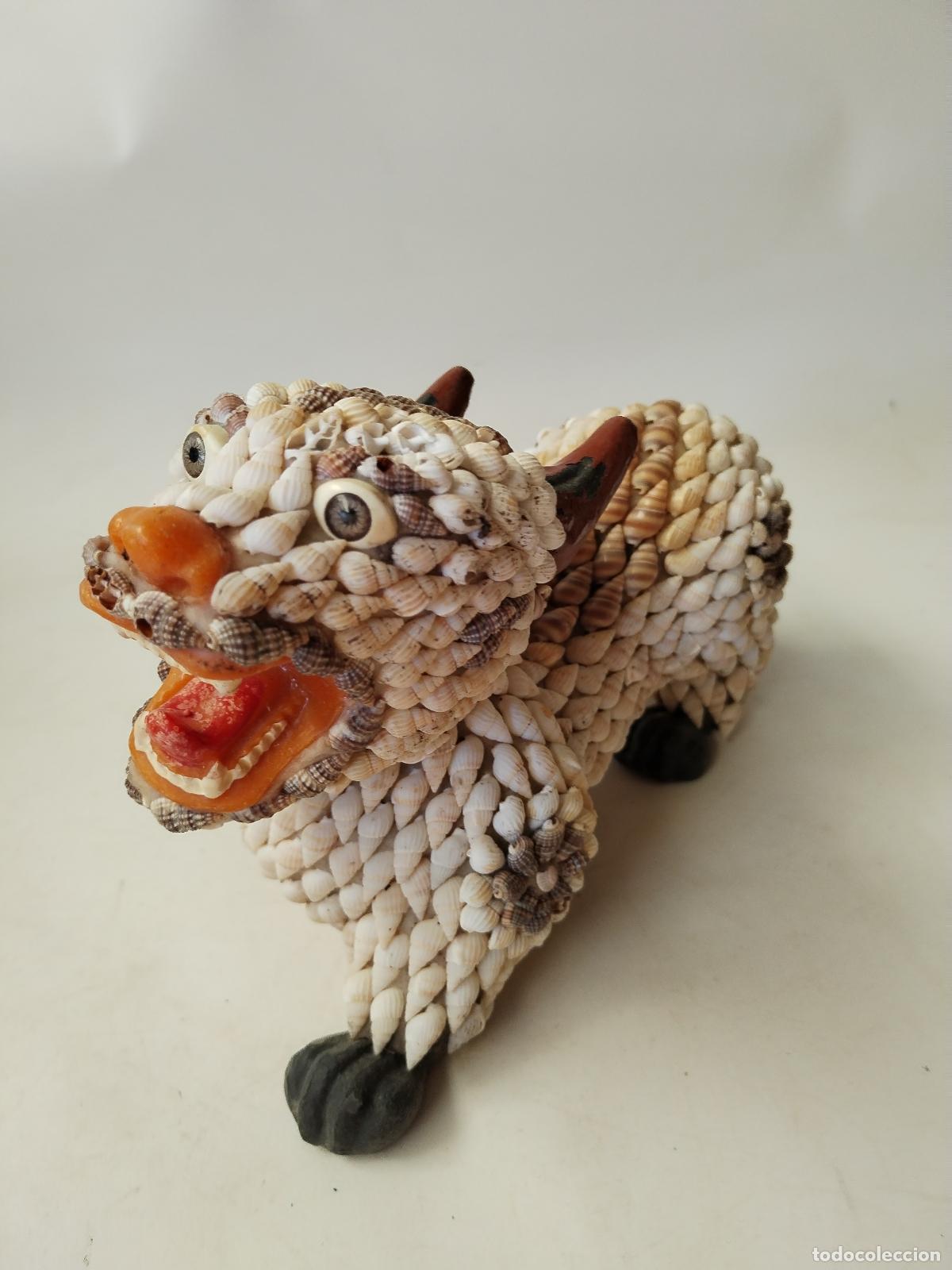 Vintage: dragon chino perro foo de caracolas de mar - Foto 7