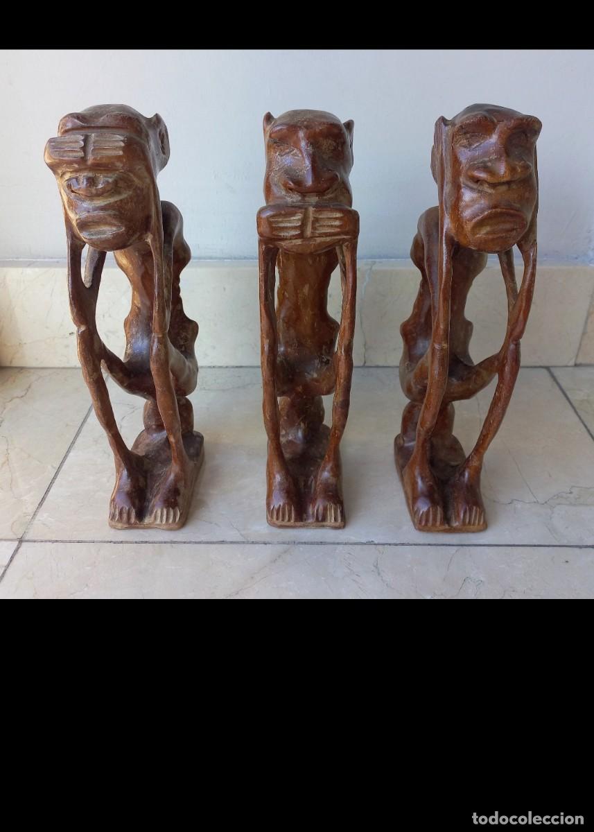 Vintage: Talla africana los 3 sabios - Foto 2