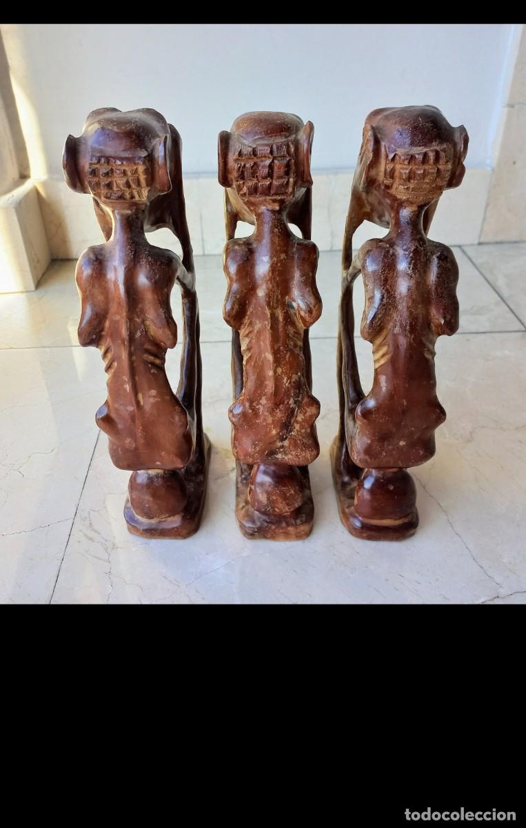 Vintage: Talla africana los 3 sabios - Foto 3