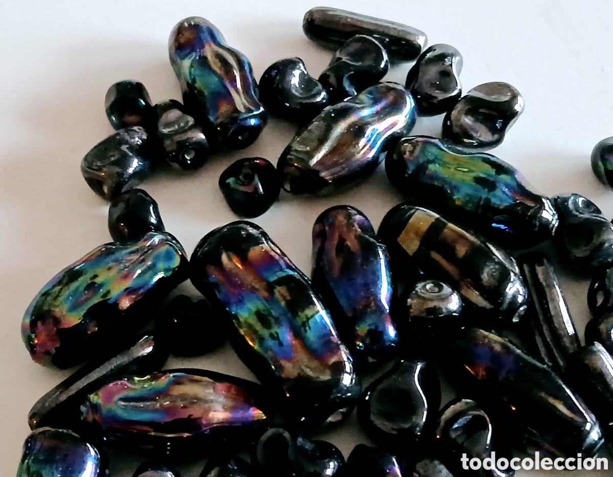Vintage: Lote piedras de obsidiana arcoiris