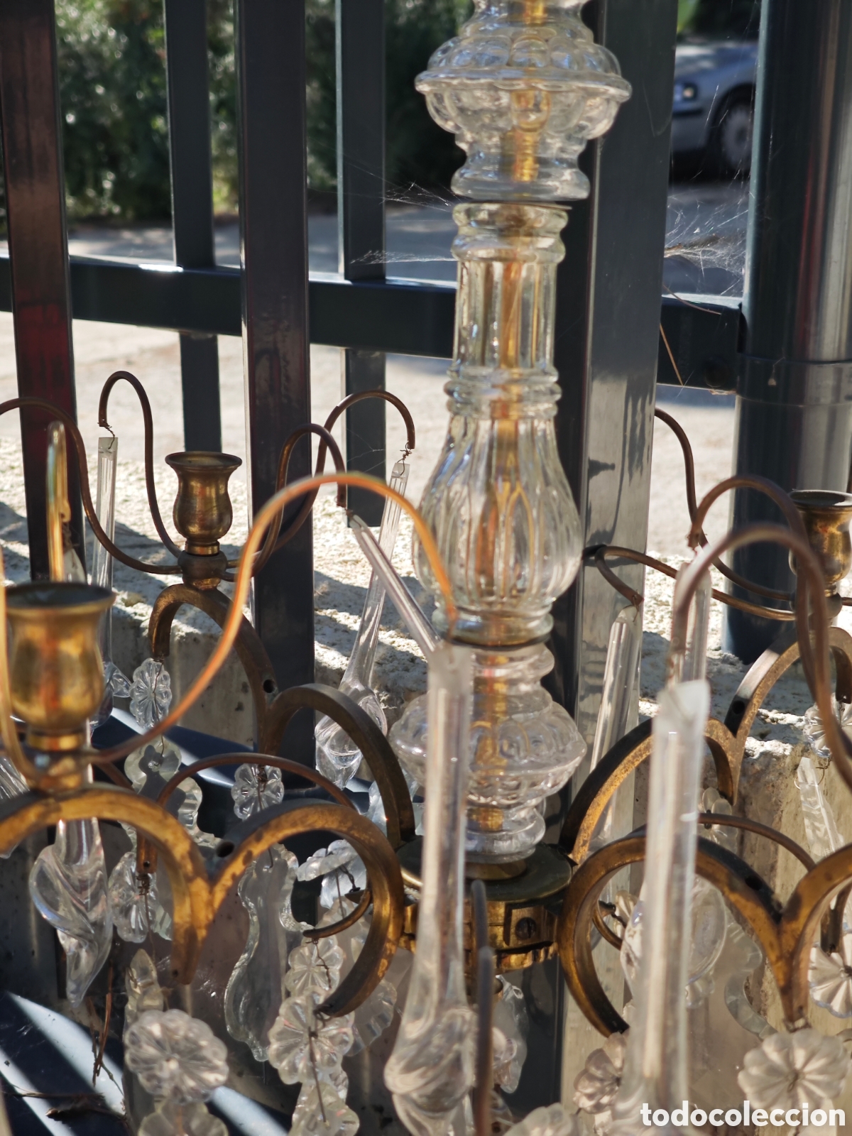 Vintage: Lampara ara&ntilde;a cristal - Foto 3
