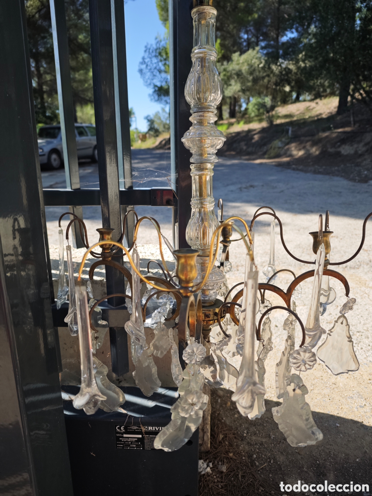 Vintage: Lampara ara&ntilde;a cristal