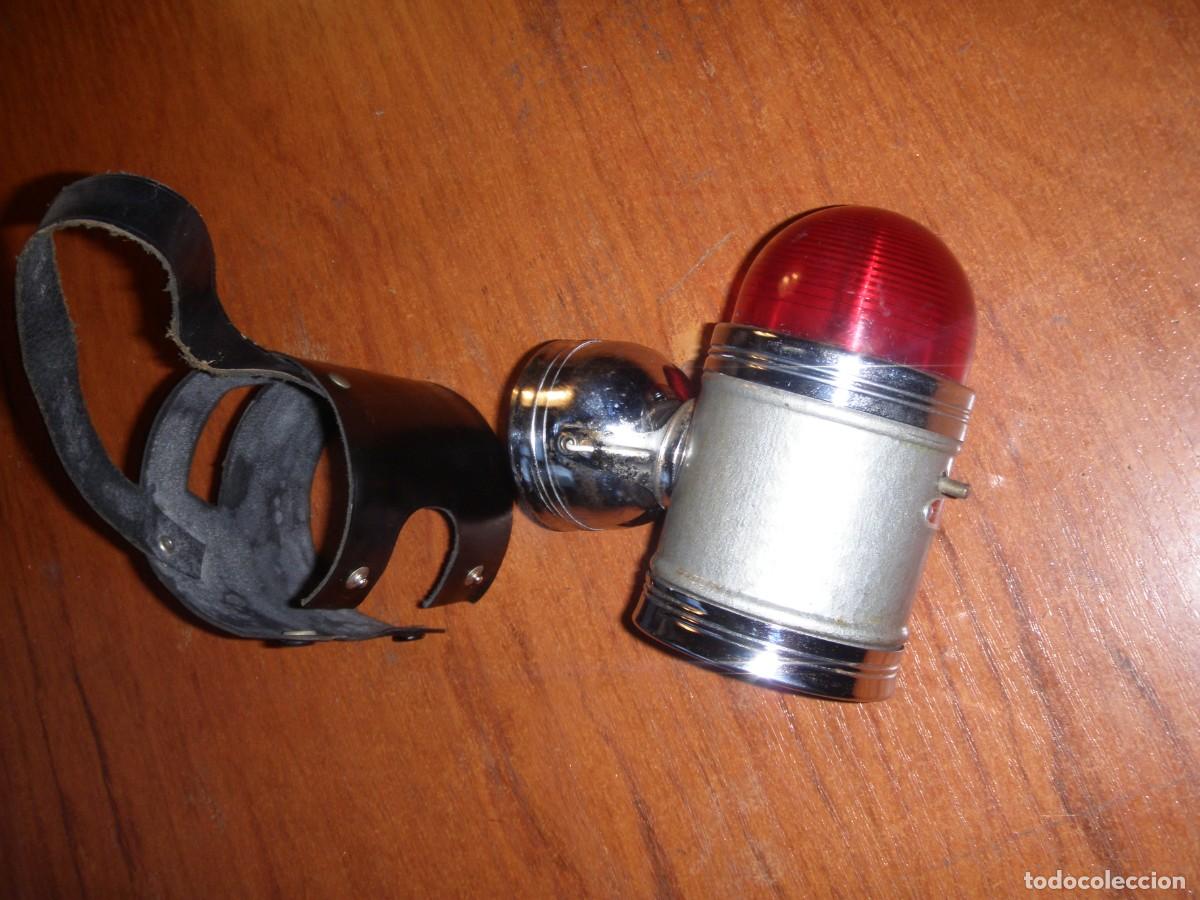 Vintage: ANTIGUA LINTERNA BALIZA CON FUNDA DE CUERO FUNCIONANDO - Foto 5