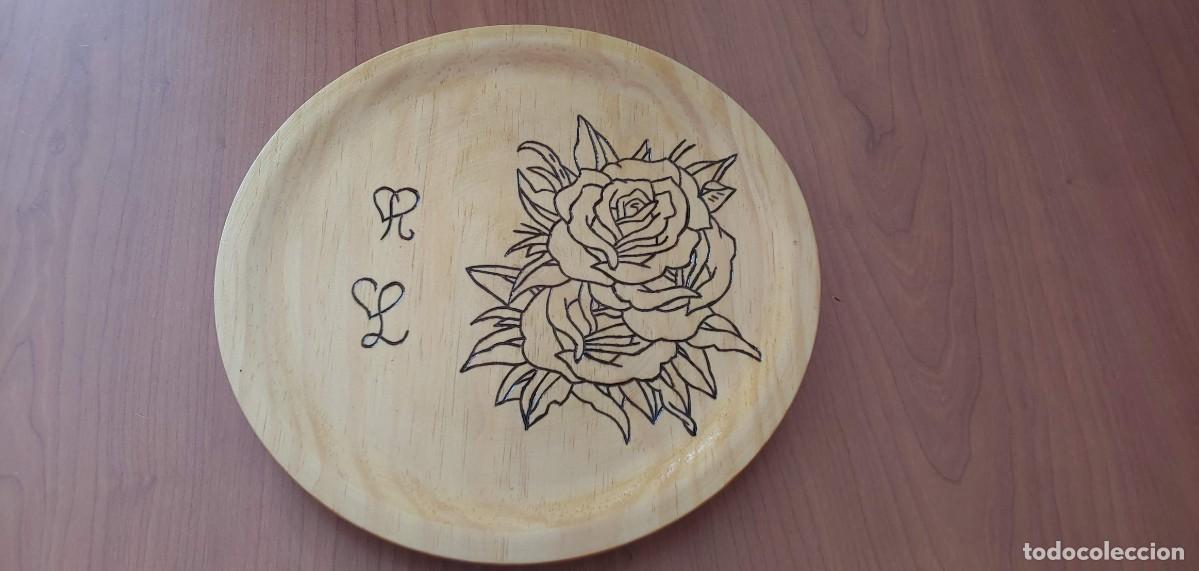 Vintage: Tabla d madera redonda,para quesos,decoracion. - Foto 1