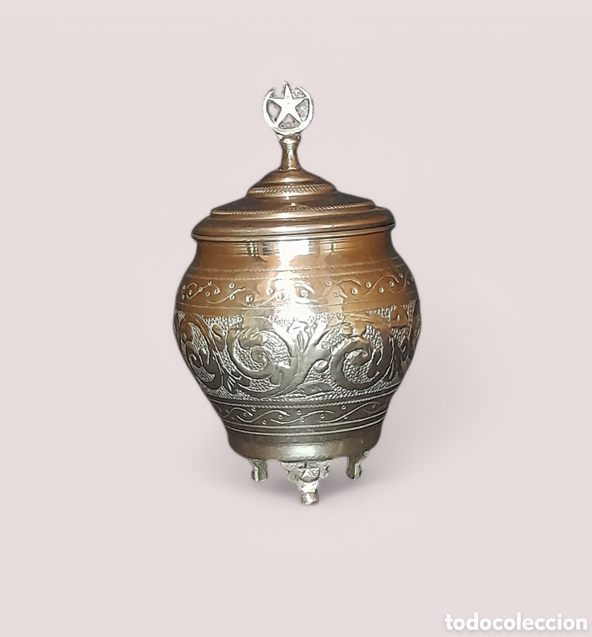 Vintage: Bombonera de artesan&iacute;a &aacute;rabe. - Foto 2