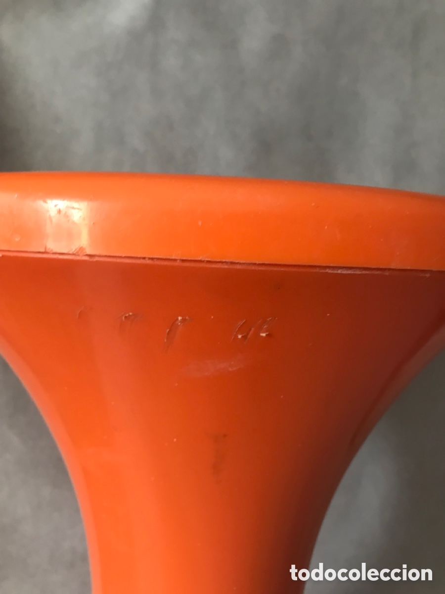 Vintage: Taburete Tam tam naranja. Vintage original. - Foto 4