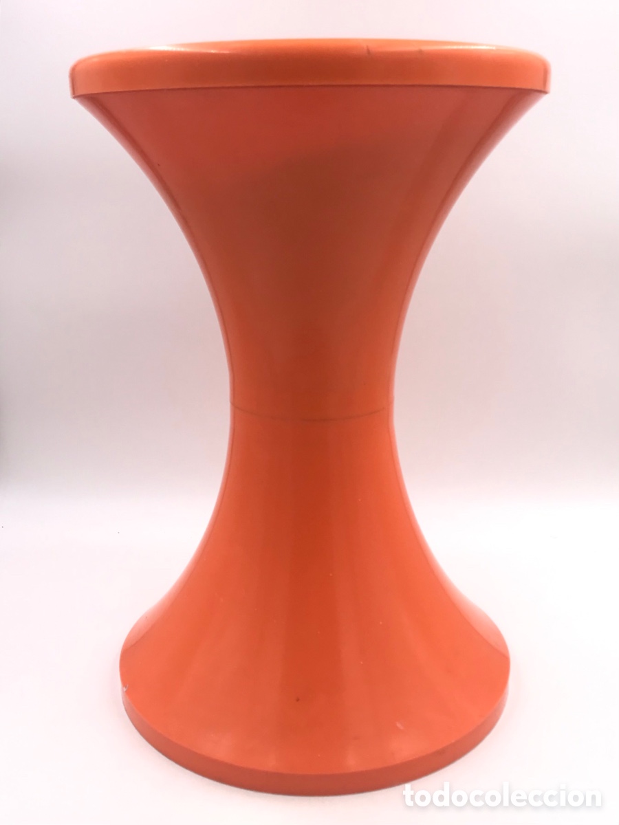 Vintage: Taburete Tam tam naranja. Vintage original. - Foto 1