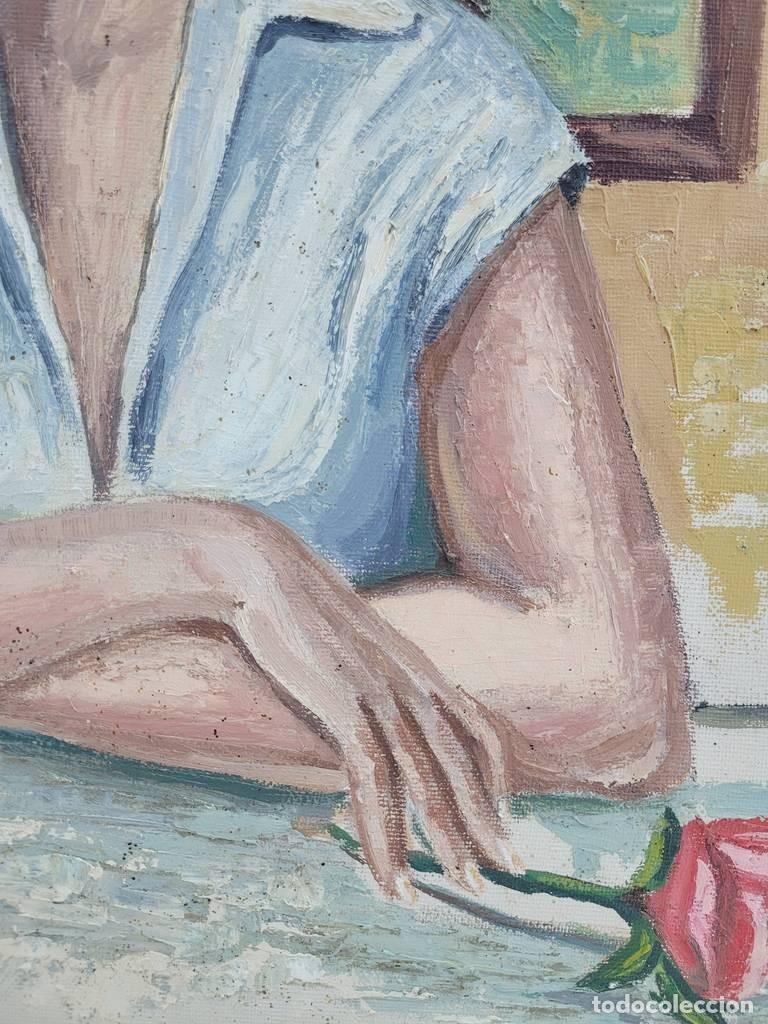 Vintage: CUADRO PINTADO AL &Oacute;LEO - Foto 3