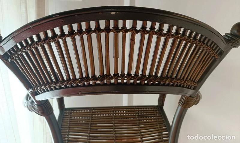 Vintage: Sill&oacute;n vintage estructura de metal,resto de bamb&uacute; - Foto 2