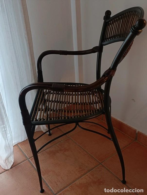 Vintage: Sill&oacute;n vintage estructura de metal,resto de bamb&uacute; - Foto 6