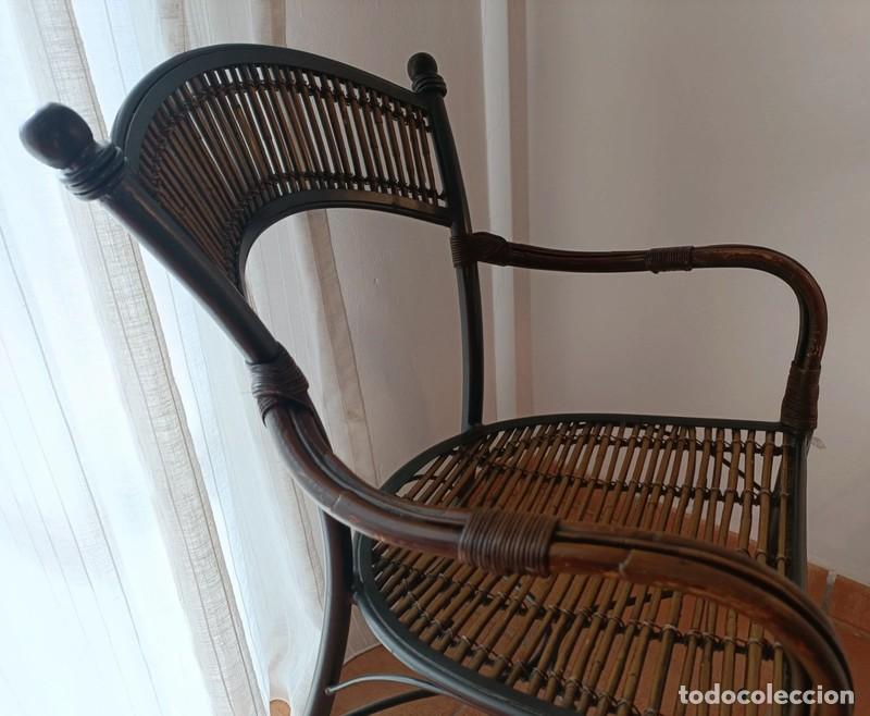 Vintage: Sill&oacute;n vintage estructura de metal,resto de bamb&uacute; - Foto 7