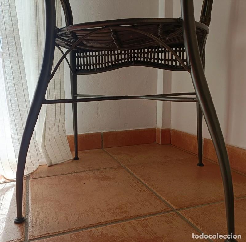 Vintage: Sill&oacute;n vintage estructura de metal,resto de bamb&uacute; - Foto 11
