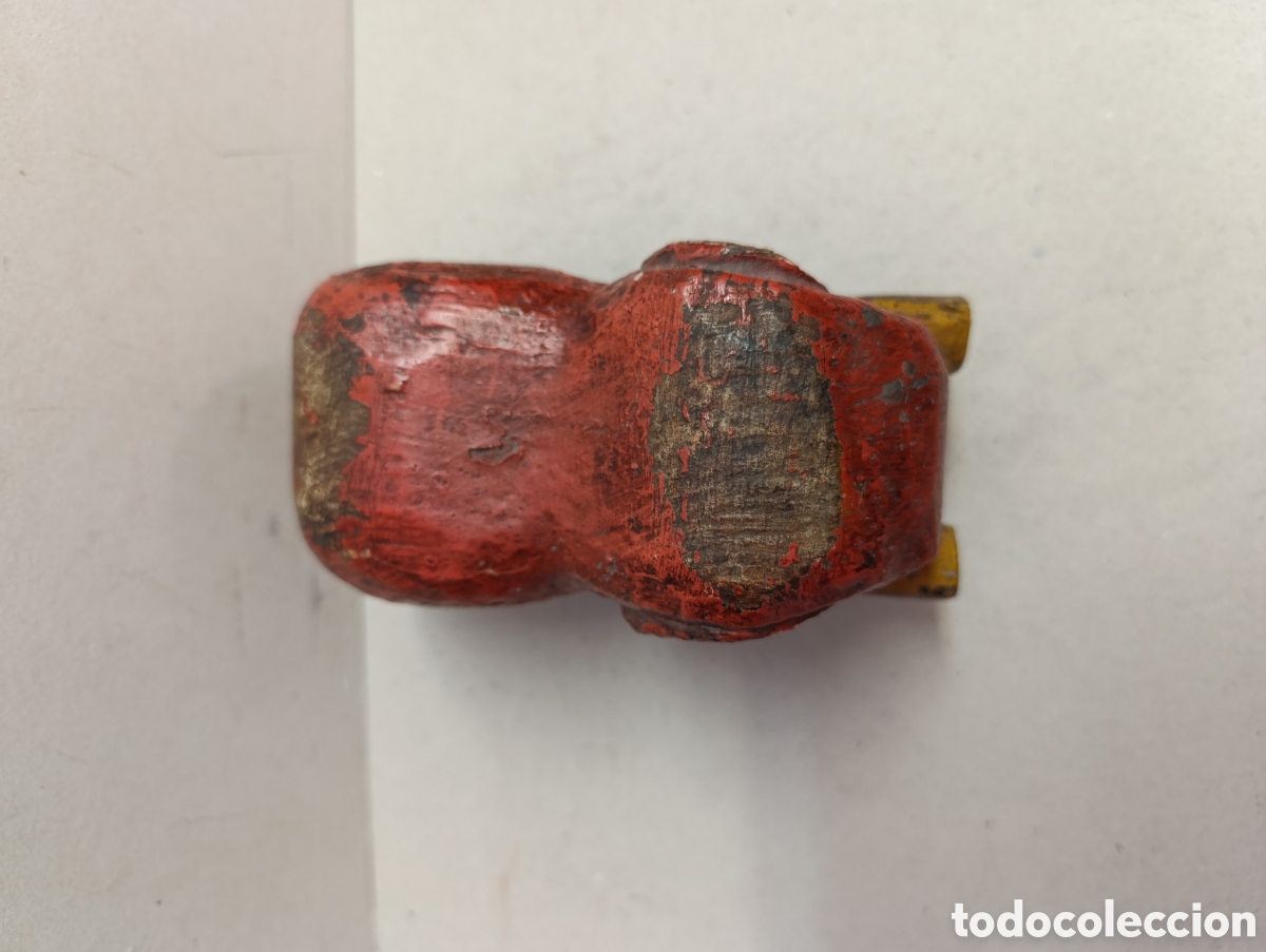 Vintage: TALLA DE ELEFANTE DE MADERA POLICROMADA. - Foto 7