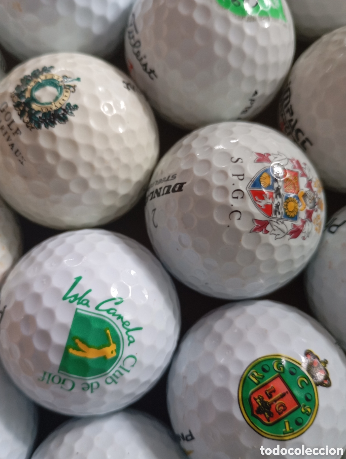Vintage: 73 bolas o pelotas de golf,con logo de campos. - Foto 4