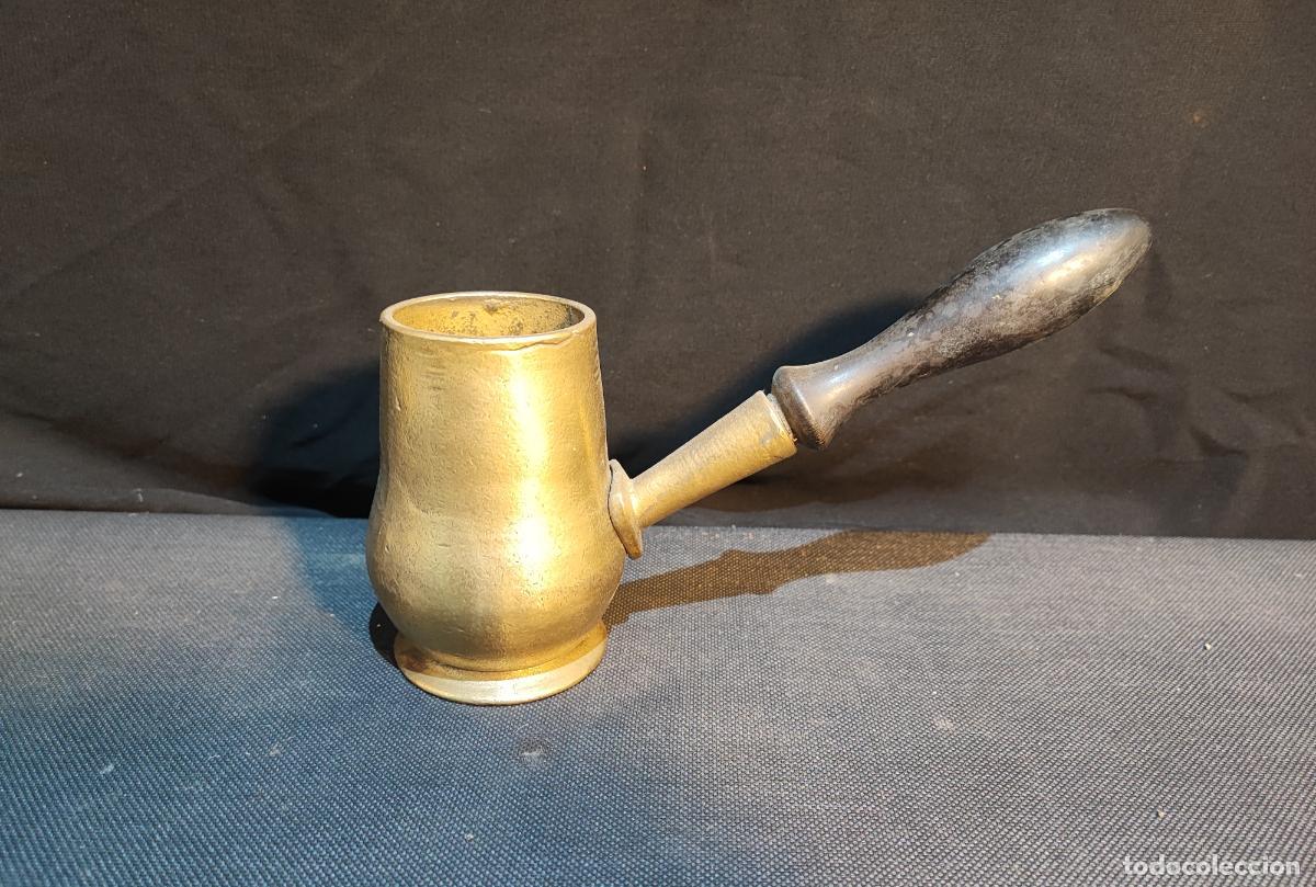 Vintage: CHOCOLATERA DE BRONCE - Foto 2