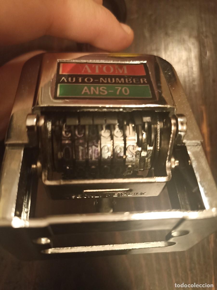 Vintage: SELLO TAMP&Oacute;N NUMERADOR ATOM - Foto 6