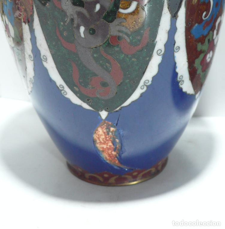 Vintage: JARRONES METAL ESMALTADO - Foto 5