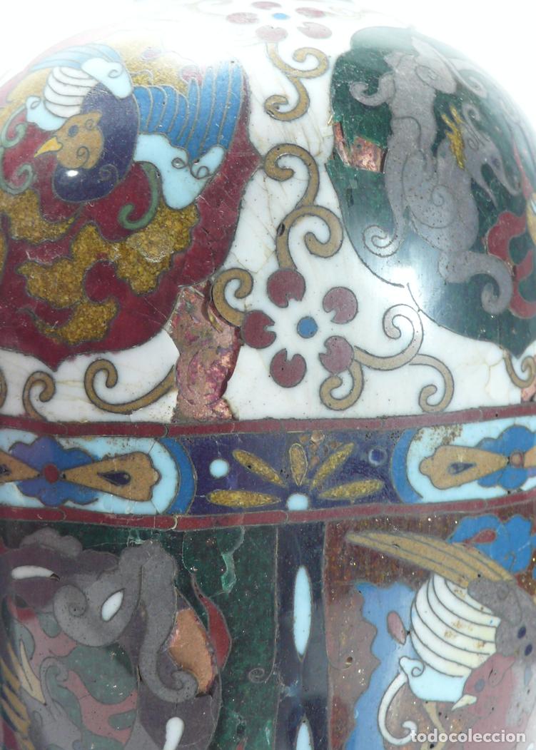 Vintage: JARRONES METAL ESMALTADO - Foto 7