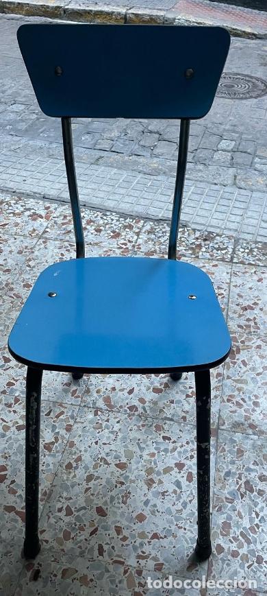 Vintage: Vintage silla formica azul celeste retro - Foto 2