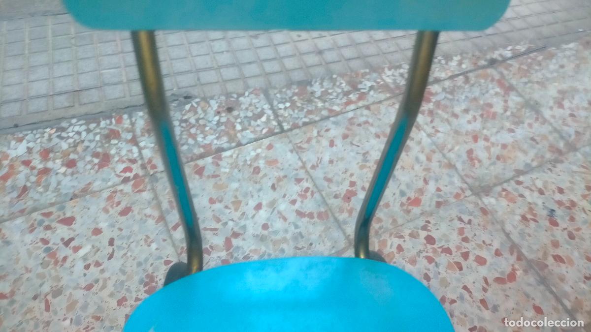 Vintage: Vintage silla formica azul celeste retro - Foto 4