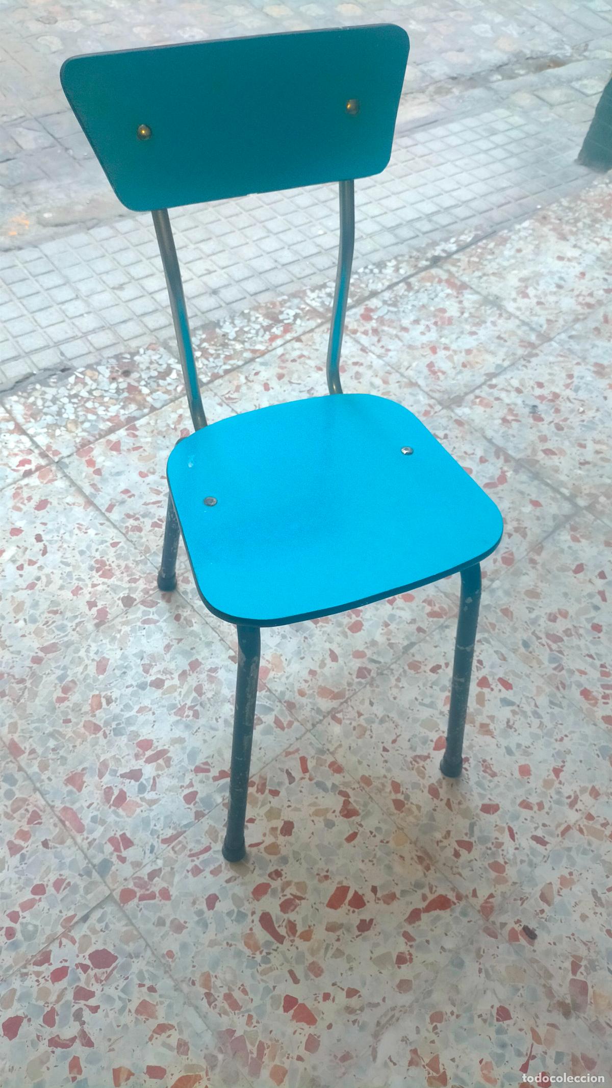 Vintage: Vintage silla formica azul celeste retro - Foto 1