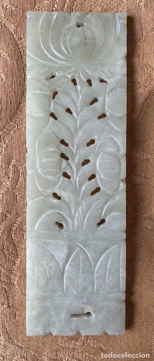 Vintage: PIEZA DE JADE TALLADA RECTANGULAR - Foto 1
