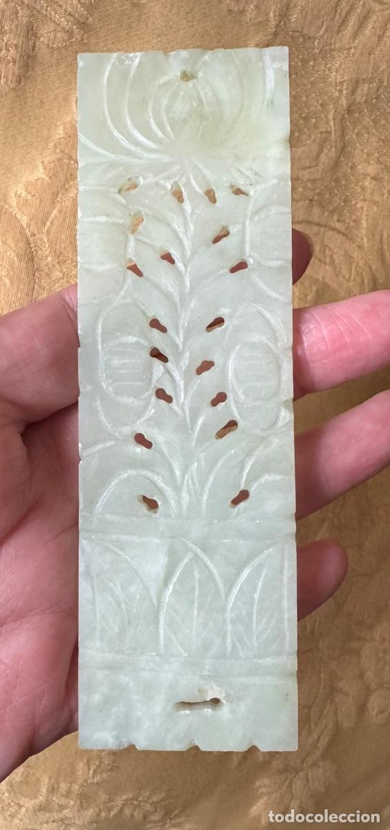 Vintage: PIEZA DE JADE TALLADA RECTANGULAR - Foto 3