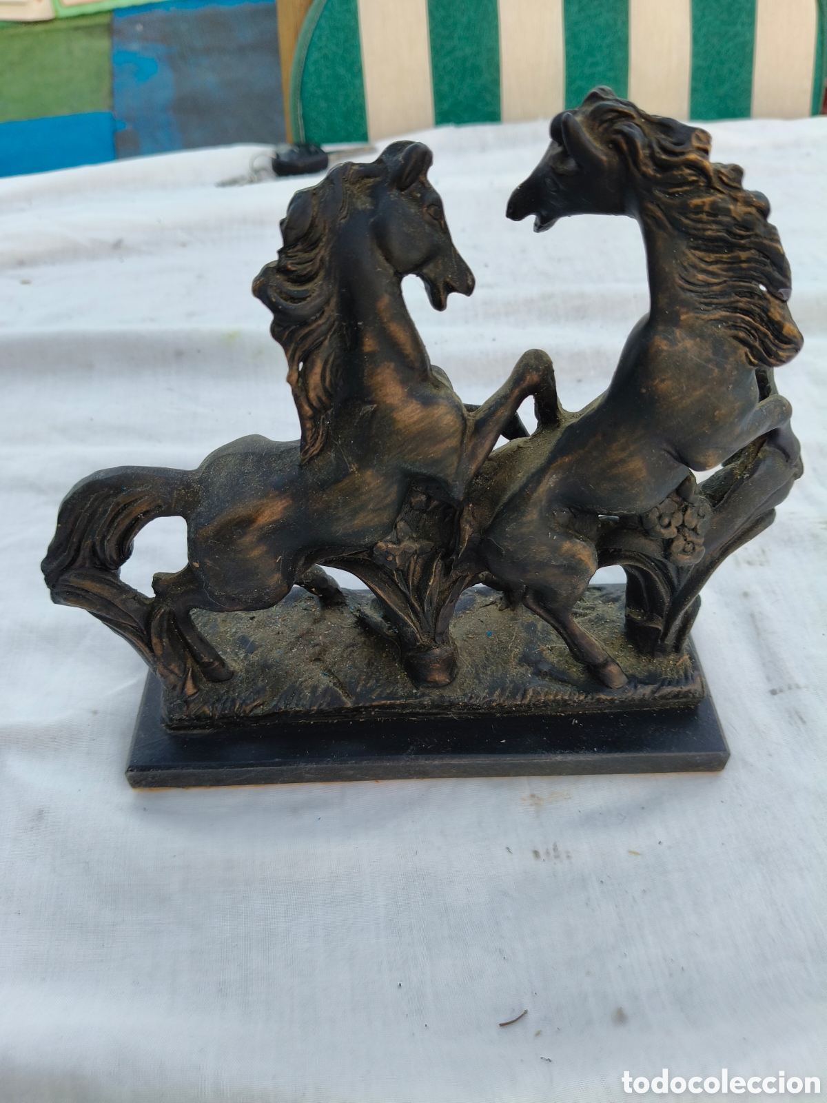 Vintage: Figura caballos con peana - Foto 2