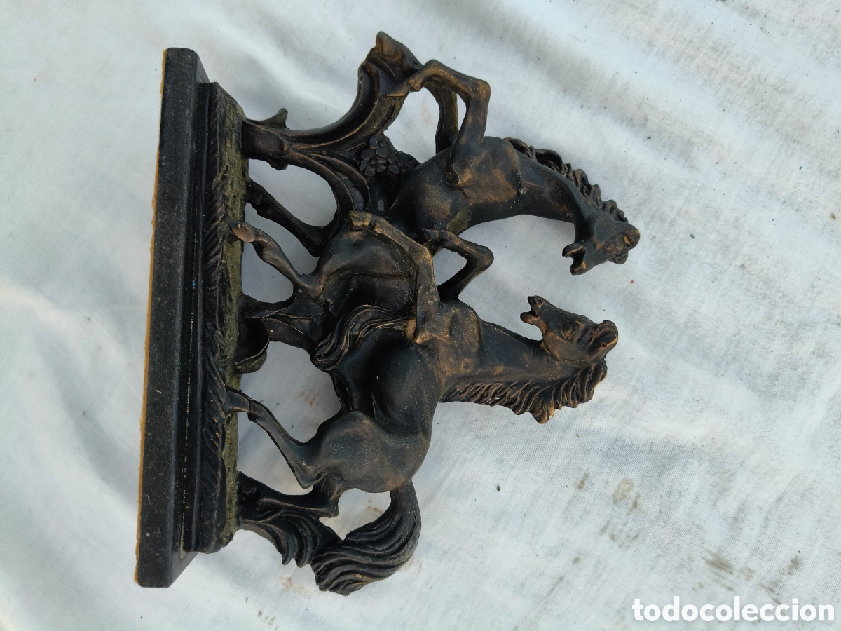 Vintage: Figura caballos con peana - Foto 3