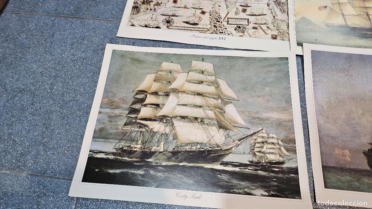 Vintage: 4 laminas de marina barcos - Foto 2