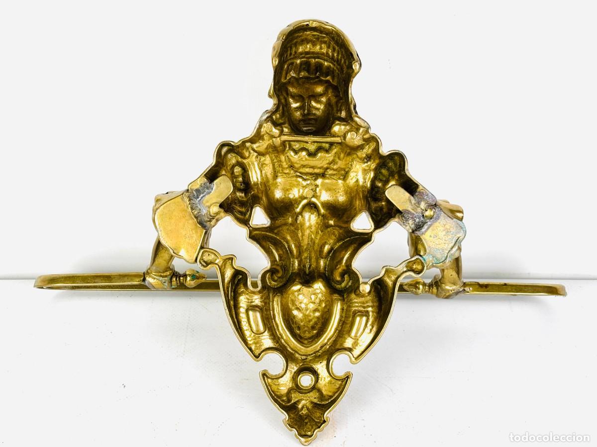 Vintage: PRECIOSO TOALLERO EN BRONCE - Foto 5