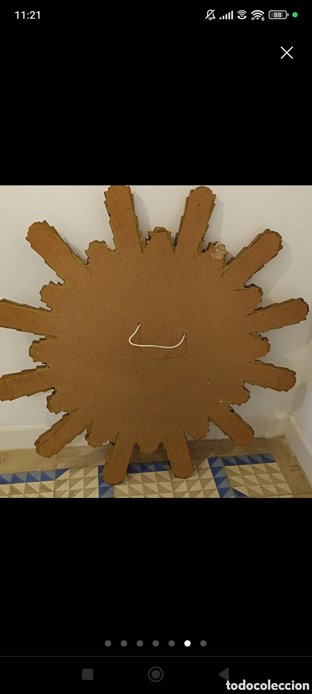 Vintage: Espejo sunburst, sol. - Foto 6