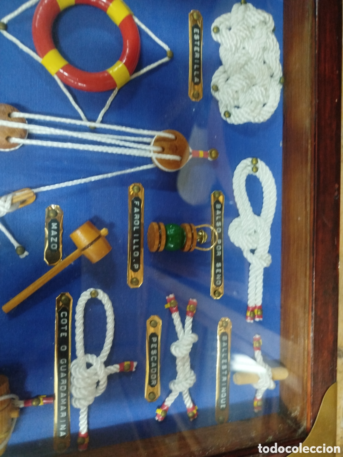 Vintage: Cuadro de nudos marineros. &Uacute;tiles de barco. - Foto 4