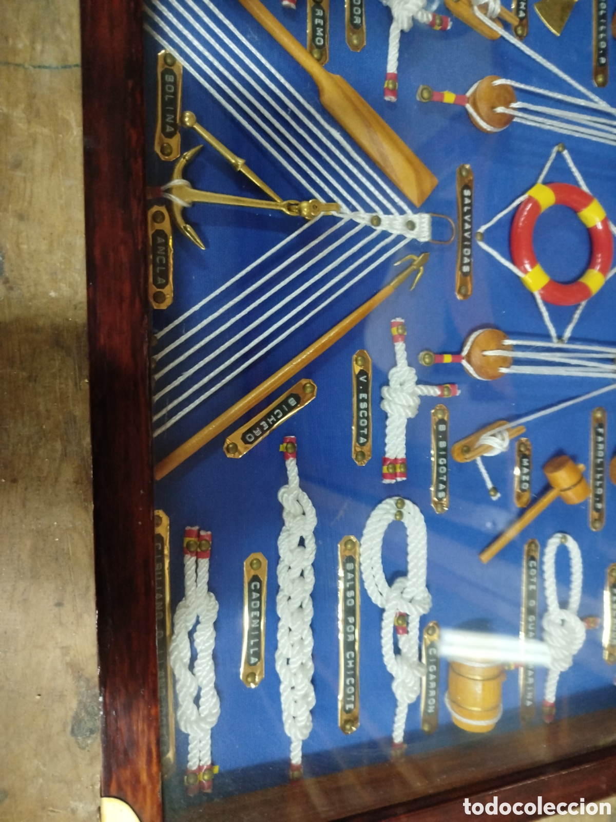 Vintage: Cuadro de nudos marineros. &Uacute;tiles de barco. - Foto 5