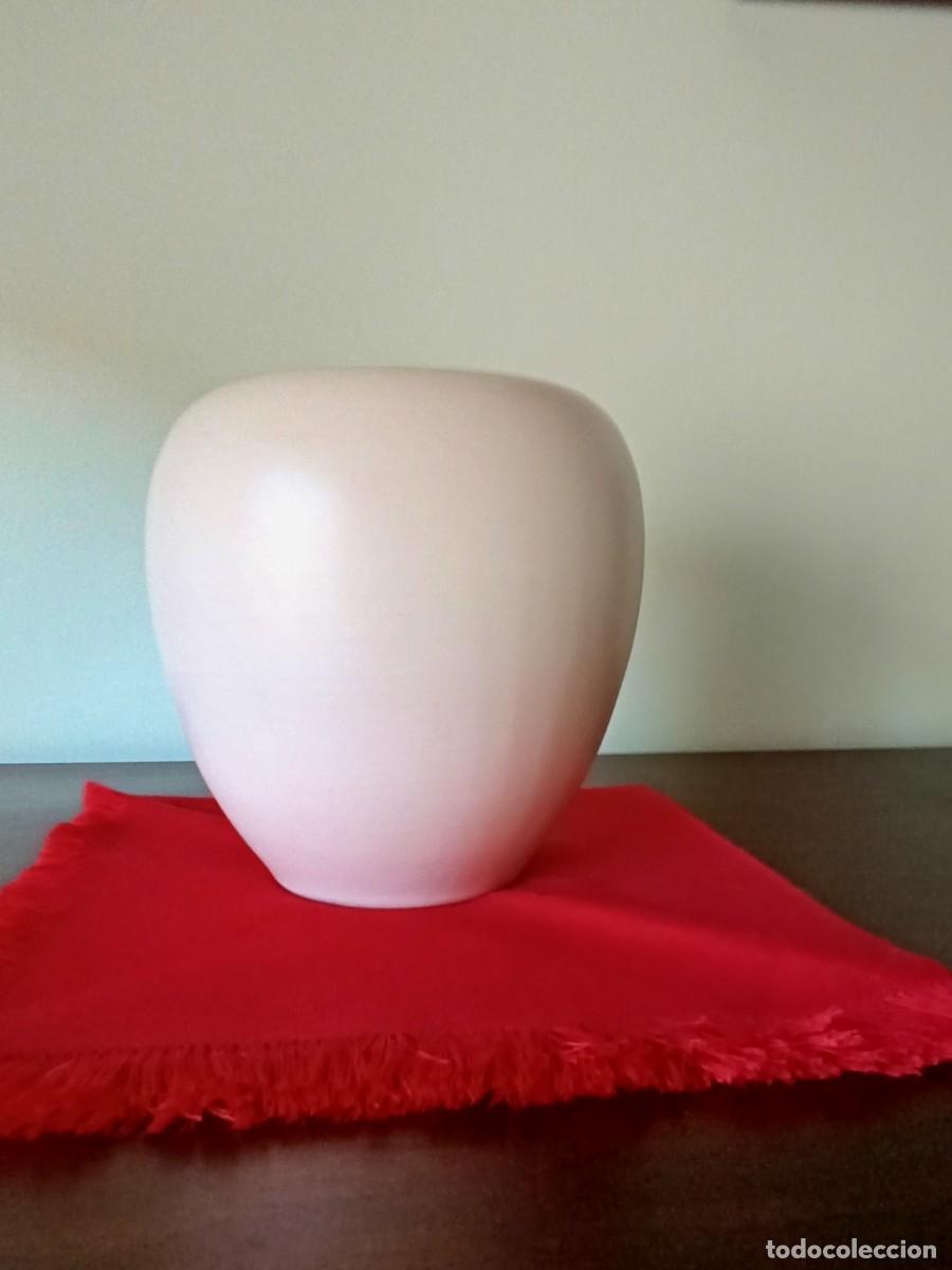 Vintage: MACETERO BLANCO CERAMICA. 15 Cm. Aprox. - Foto 3