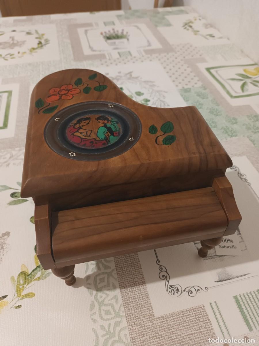 Vintage: Piano joyero musical en madera funcionando - Foto 5