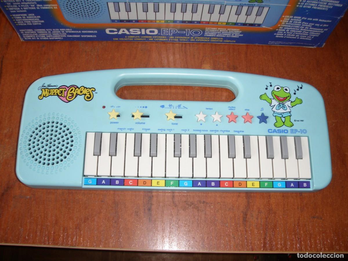 Vintage: TECLADO CASIO EP-10 EP10 AZUL MUPPETS FUNCIONANDO COMO NUEVO - Foto 2