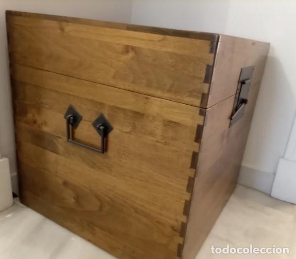 Vintage: Baul de madera clara - Foto 3