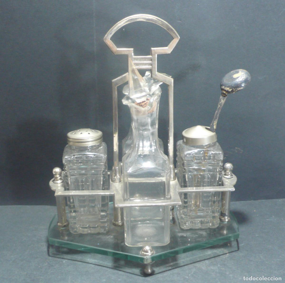 Vintage: CONBOY DE VINAGERAS EN CRISTAL - Foto 1