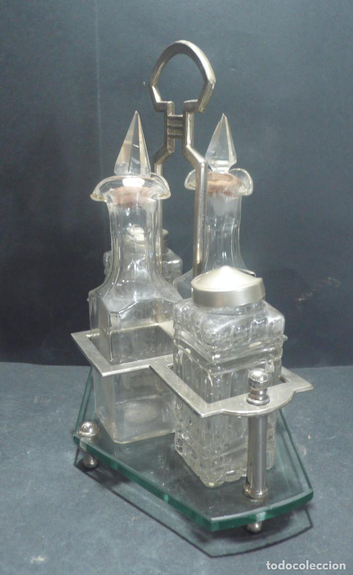 Vintage: CONBOY DE VINAGERAS EN CRISTAL - Foto 2