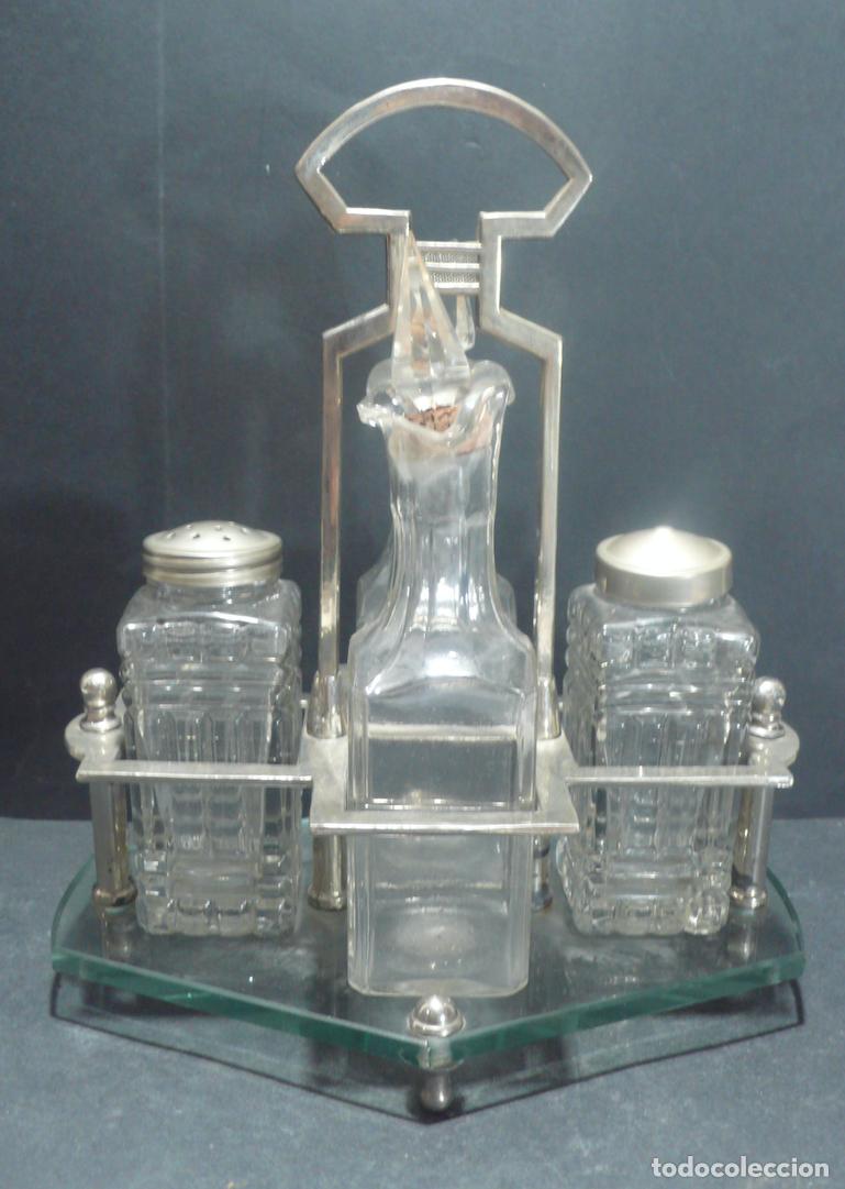 Vintage: CONBOY DE VINAGERAS EN CRISTAL - Foto 3