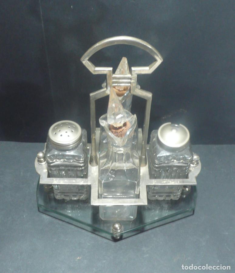 Vintage: CONBOY DE VINAGERAS EN CRISTAL - Foto 4