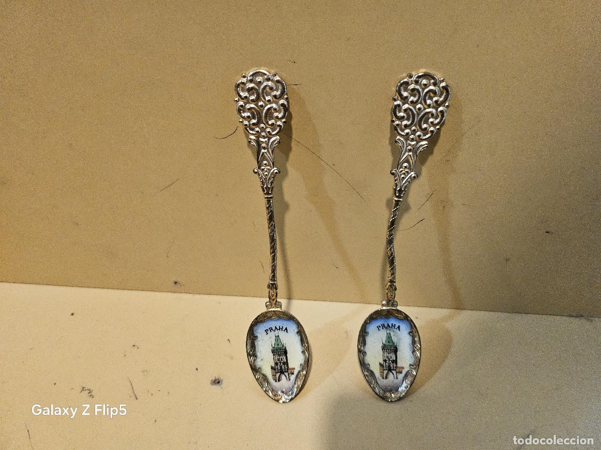 Vintage: 2 cucharilla peque&ntilde;a dorada - Foto 1