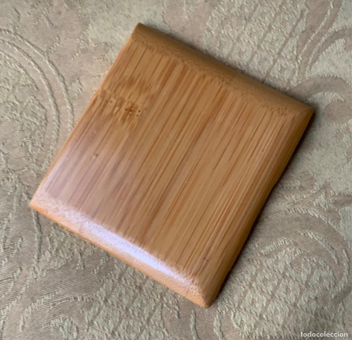 Vintage: ESPEJO PARA BOLSO DE MADERA - Foto 3
